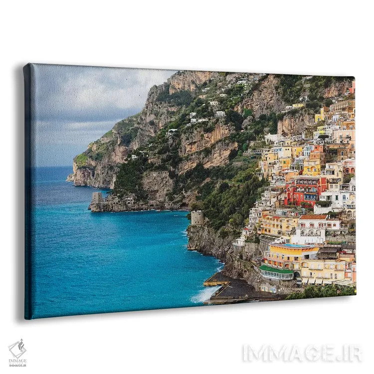 تابلو دکوراتیو شهر ساحلی دیدنی پوزیتانو اثر جورج اوزه - نمای پرسپکتیو محصول