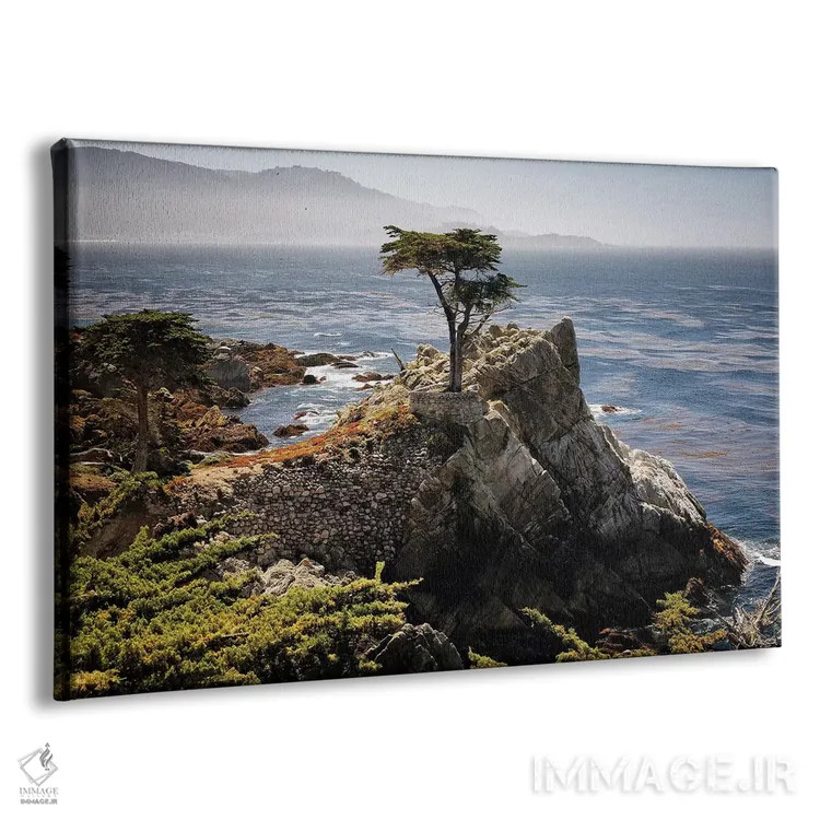 تابلو دکوراتیو درخت سرو تنها اثر جورج اوزه - نمای پرسپکتیو محصول