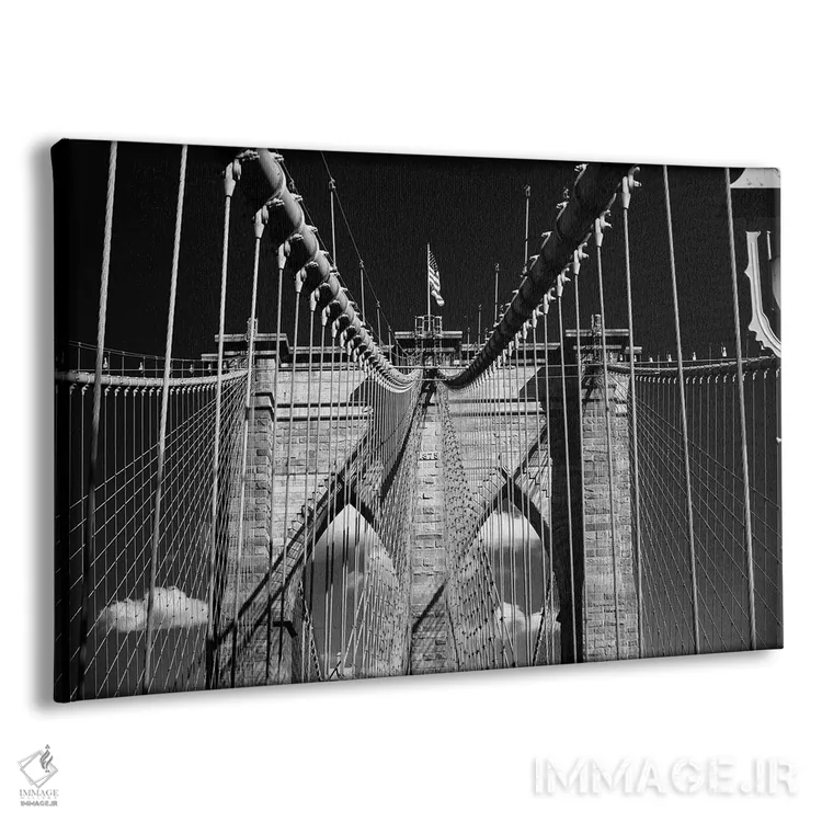 تابلو دکوراتیو برداشت هنری از پل بروکلین اثر جورج اوزه - نمای پرسپکتیو محصول