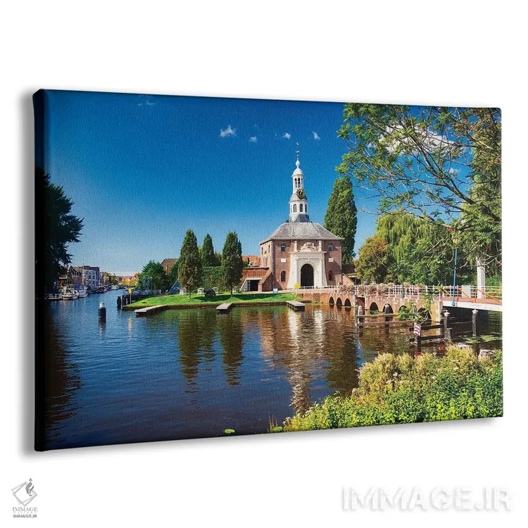 تابلو دکوراتیو زایله پورت یکی از دو دروازه شهر لیدن اثر جورج اوزه - نمای پرسپکتیو محصول