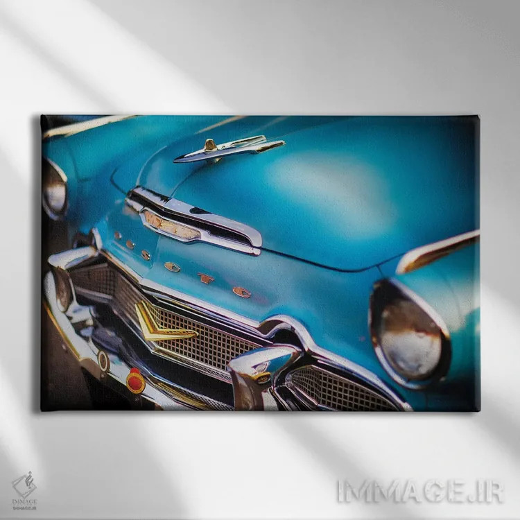 تابلو دکوراتیو نمای نزدیک جلو دسوتو فایردوم مدل ۱۹۵۶ اثر جورج اوزه - نمای روبهرو روی دیوار