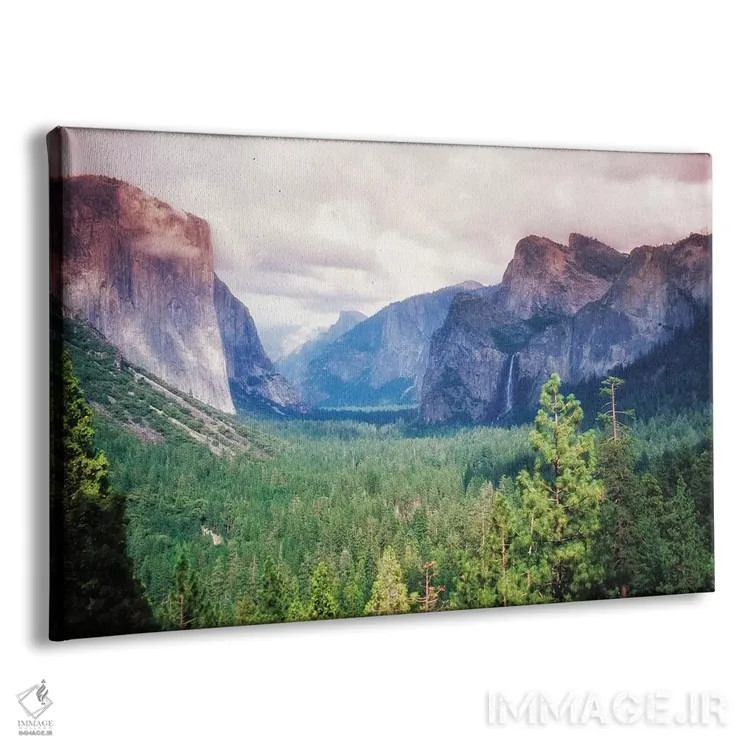 تابلو دکوراتیو منظره دره یوسیمیتی از تونل ویو، کالیفرنیا اثر جورج اوزه - نمای پرسپکتیو محصول