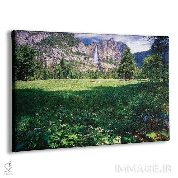 تابلو دکوراتیو دره و آبشارهای یوسیمیتی اثر جورج اوزه - نمای پرسپکتیو محصول
