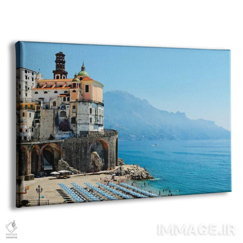 تابلو دکوراتیو ساحل آترانی، ساحل آمالفی، ایتالیا اثر جورج اوزه - نمای پرسپکتیو محصول