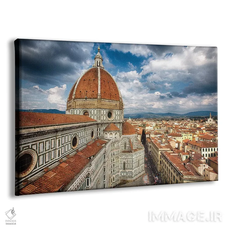 تابلو دکوراتیو گنبد کلیسای سانتاماریا دل فیوره، فلورانس، توسکانی، ایتالیا اثر جورج اوزه - نمای پرسپکتیو محصول