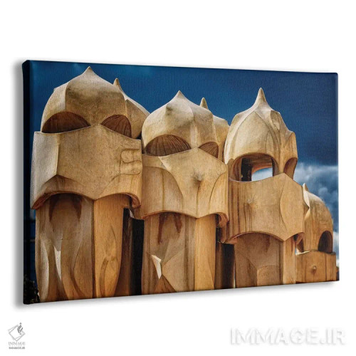 تابلو دکوراتیو دودکش های لا پیدررا، بارسلونا، کاتالونیا، اسپانیا اثر جورج اوزه - نمای پرسپکتیو محصول