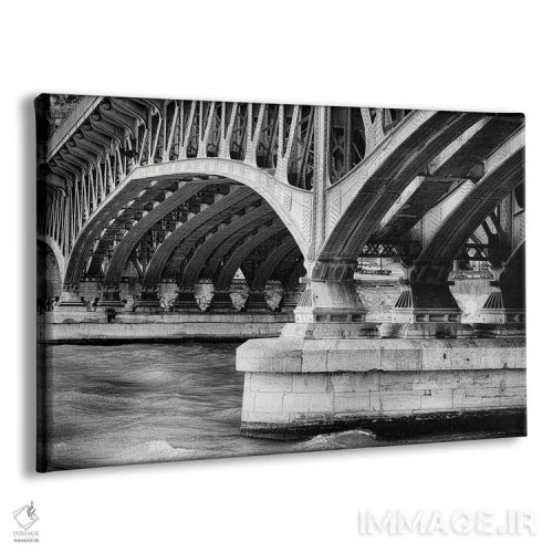تابلو دکوراتیو ساختار پل قدیمی بر رود سئون، لیون، فرانسه اثر جورج اوزه - نمای پرسپکتیو محصول