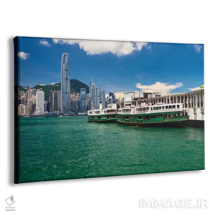 تابلو دکوراتیو Hong Kong,اسکله استارفری در کولون، هنگ کنگ اثر جورج اوزه - نمای پرسپکتیو محصول