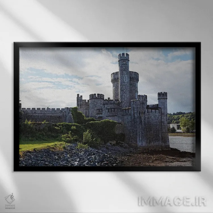 تابلو دکوراتیو Blackrock Castle, River Lee, City Cork, Republic Of Ireland,ق… اثر جورج اوزه - نمای قابدار مشکی