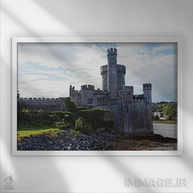 تابلو دکوراتیو Blackrock Castle, River Lee, City Cork, Republic Of Ireland,ق… اثر جورج اوزه - نمای قابدار سفید