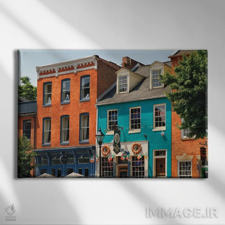 تابلو دکوراتیو میخانه های فلز پوینت، بالتیمور، مریلند اثر جورج اوزه - نمای روبهرو روی دیوار