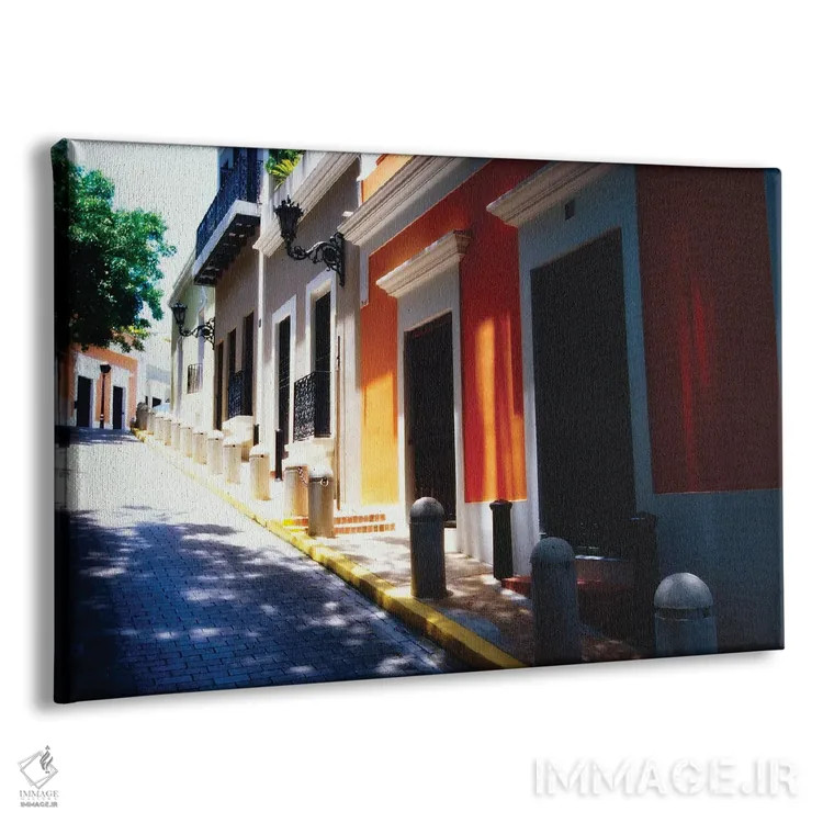 تابلو دکوراتیو خیابان کله د سول، سن خوان قدیمی، پورتوریکو اثر جورج اوزه - نمای پرسپکتیو محصول