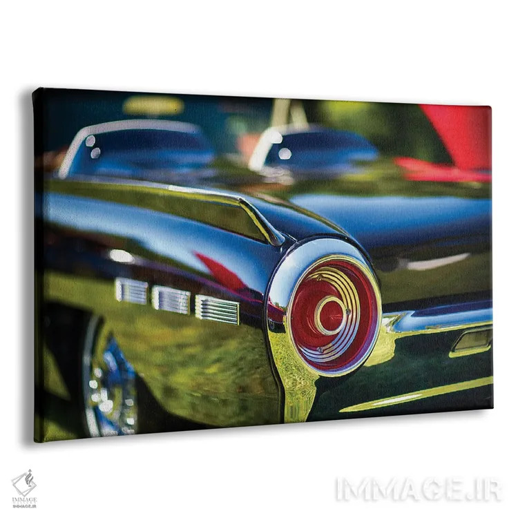 تابلو دکوراتیو جزئیات چراغ عقب فورد تاندربرد ۱۹۶۲ اثر جورج اوزه - نمای پرسپکتیو محصول