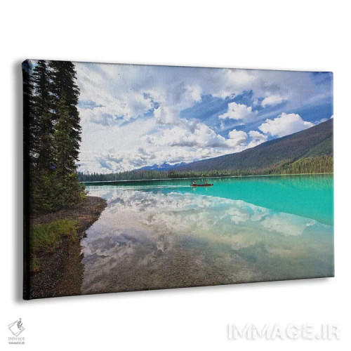 تابلو دکوراتیو انعکاس ابرها در دریاچه ای آرام، دریاچه امرالد، پارک ملی یاهو… اثر جورج اوزه - نمای پرسپکتیو محصول