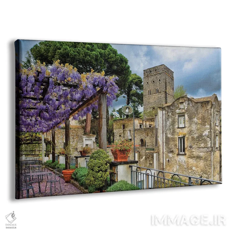 تابلو دکوراتیو شکوفایی گلیسین، ویلا روفولو، راولو، استان سالرنو، ایتالیا اثر جورج اوزه - نمای پرسپکتیو محصول