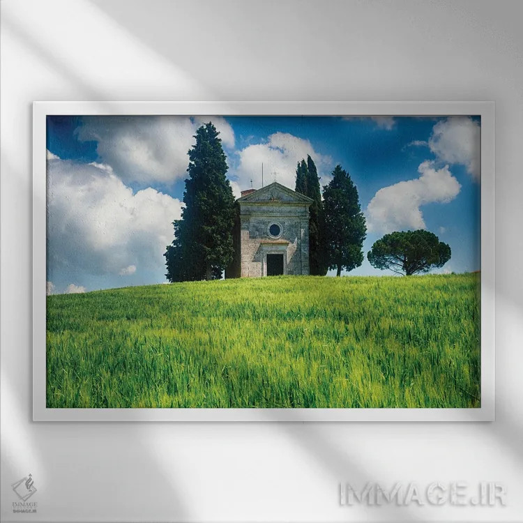 تابلو دکوراتیو نمازخانه مادونا دی ویتالتا، توسکانی، ایتالیا اثر جورج اوزه - نمای قابدار سفید