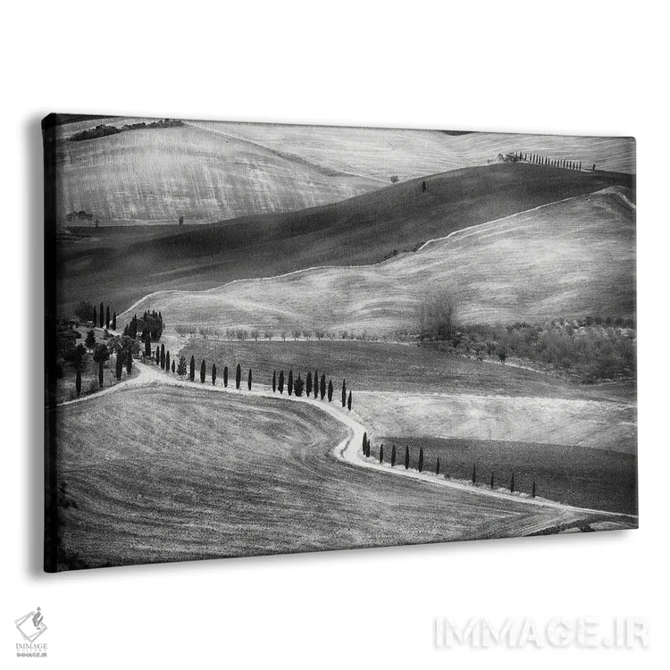 تابلو دکوراتیو جاده روستایی در وال دورچیا، توسکانی، ایتالیا اثر جورج اوزه - نمای پرسپکتیو محصول