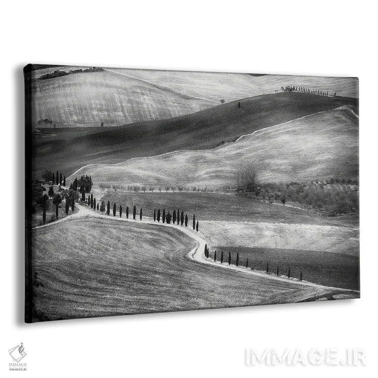 تابلو دکوراتیو جاده روستایی در وال دورچیا، توسکانی، ایتالیا اثر جورج اوزه - نمای پرسپکتیو محصول