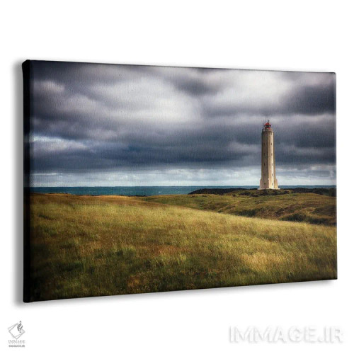 تابلو دکوراتیو فانوس دریایی در شبه جزیره اسنایفلس نس، ایسلند اثر جورج اوزه - نمای پرسپکتیو محصول