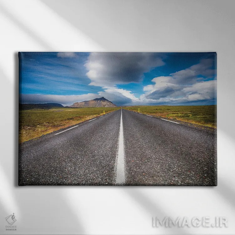 تابلو دکوراتیو جاده روستایی ساحلی با چشم انداز اثر جورج اوزه - نمای روبهرو روی دیوار