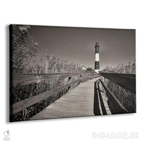 تابلو دکوراتیو فانوس دریایی جزیره فایر، لانگ آیلند، نیویورک اثر جورج اوزه - نمای پرسپکتیو محصول