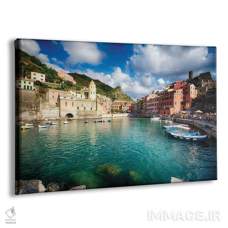 تابلو دکوراتیو بندر ورناتزا، چنکه تره، لیگوریا، ایتالیا اثر جورج اوزه - نمای پرسپکتیو محصول