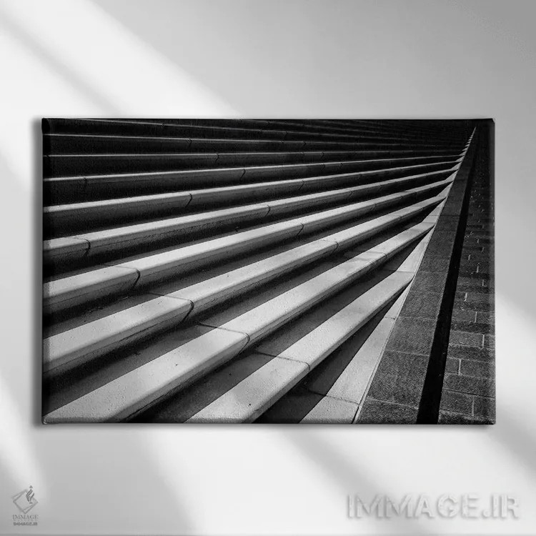 تابلو دکوراتیو پله های همگرا اثر جورج اوزه - نمای روبهرو روی دیوار