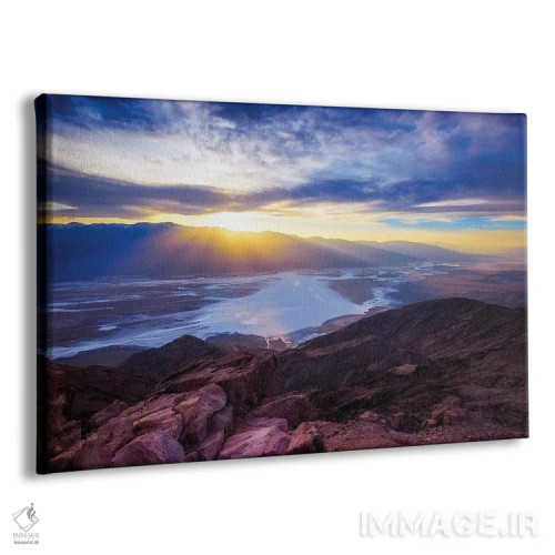 تابلو دکوراتیو غروب خورشید در دانته پوینت، دره مرگ، کالیفرنیا اثر جورج اوزه - نمای پرسپکتیو محصول