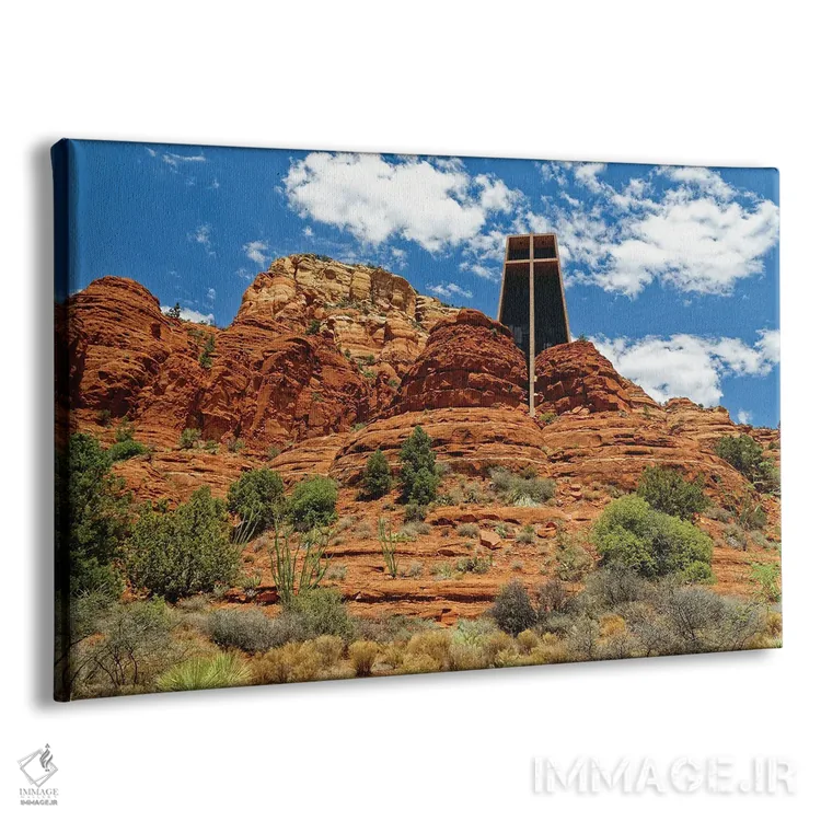 تابلو دکوراتیو کلیسای مقدس صلیب، سدونا، آریزونا اثر جورج اوزه - نمای پرسپکتیو محصول