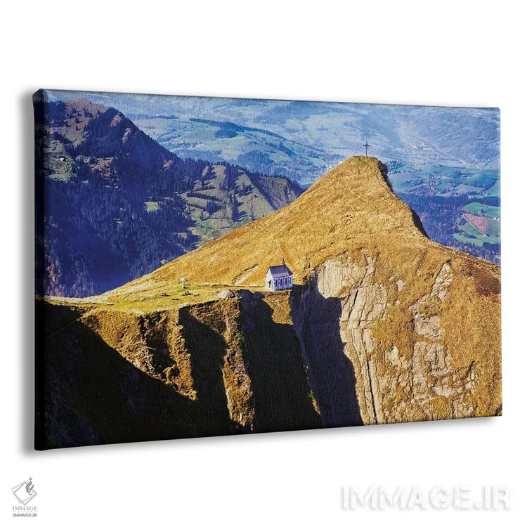 تابلو دکوراتیو کلیسای کوچک روی کوه، کوه پیلاتوس، نیدوالدن، سوئیس اثر جورج اوزه - نمای پرسپکتیو محصول