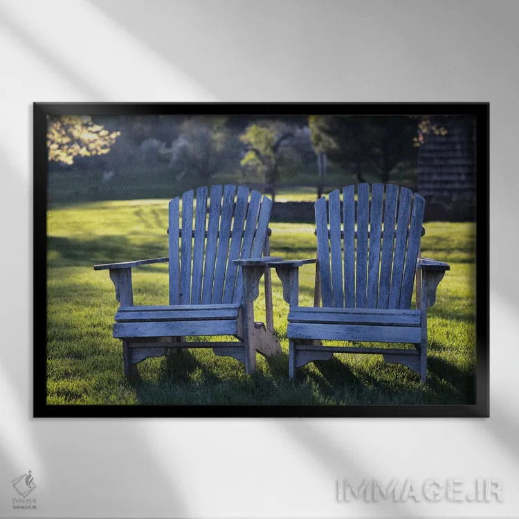 تابلو دکوراتیو سکوت بعدازظهر بهاری اثر جورج اوزه - نمای قابدار مشکی