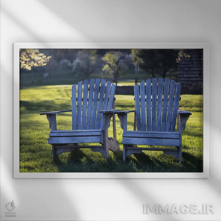 تابلو دکوراتیو سکوت بعدازظهر بهاری اثر جورج اوزه - نمای قابدار سفید