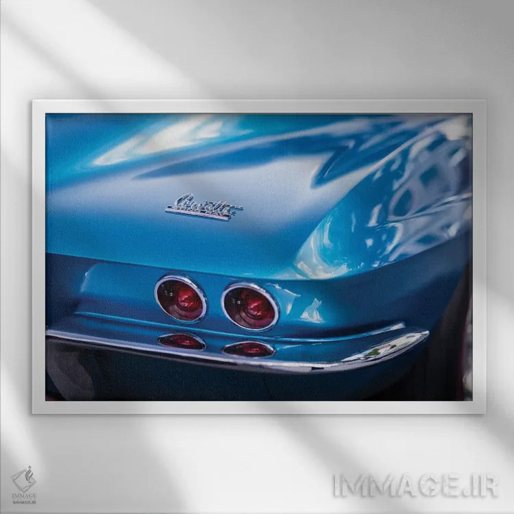 تابلو دکوراتیو کروم و جلا اثر جورج اوزه - نمای قابدار سفید