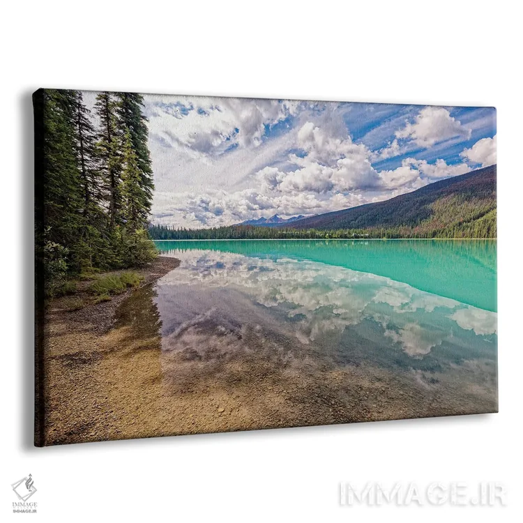 تابلو دکوراتیو انعکاسات آرام دریاچه زمرد، بریتیش کلمبیا، کانادا اثر جورج اوزه - نمای پرسپکتیو محصول