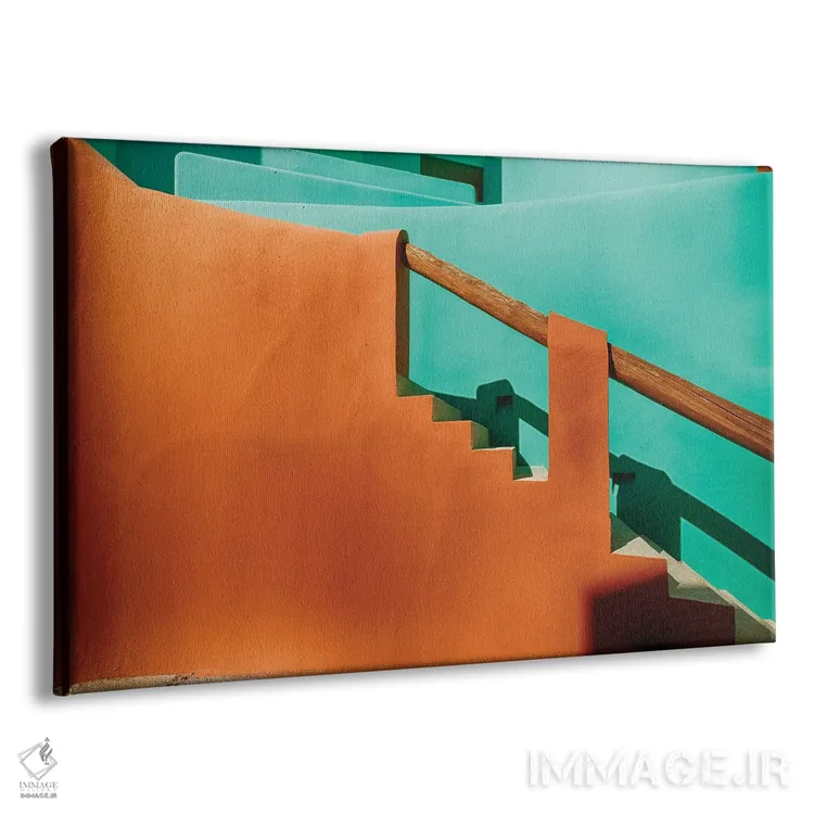 تابلو دکوراتیو معماری رنگارنگ به سبک آدوبی، کابو سان لوکاس، مکزیک اثر جورج اوزه - نمای پرسپکتیو محصول