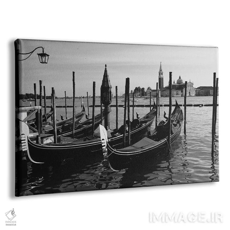 تابلو دکوراتیو گوندولاهای ونیز اثر جورج اوزه - نمای پرسپکتیو محصول