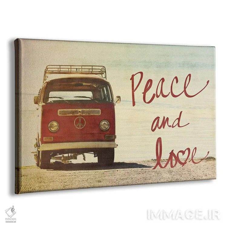 تابلو دکوراتیو صلح و عشق اثر گیل پک - نمای پرسپکتیو محصول