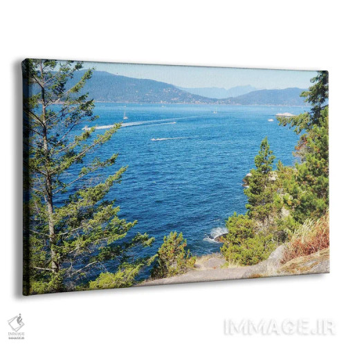 تابلو دکوراتیو دریاچه های آبی یخی ۱ اثر گیل پک - نمای پرسپکتیو محصول