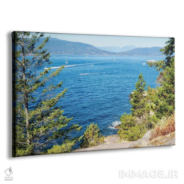 تابلو دکوراتیو دریاچه های آبی یخی ۱ اثر گیل پک - نمای پرسپکتیو محصول