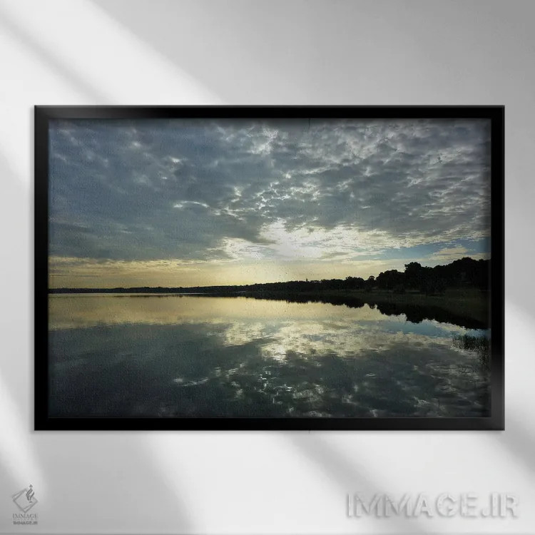 تابلو دکوراتیو بازتاب های آسمان اثر گیل پک - نمای قابدار مشکی