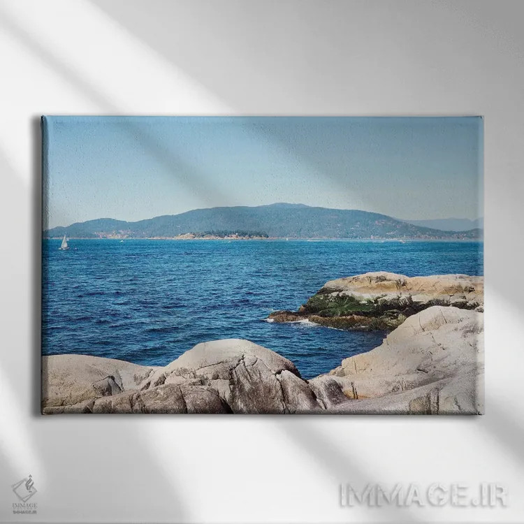 تابلو دکوراتیو دریاچه های آبی یخی ۲ اثر گیل پک - نمای روبهرو روی دیوار