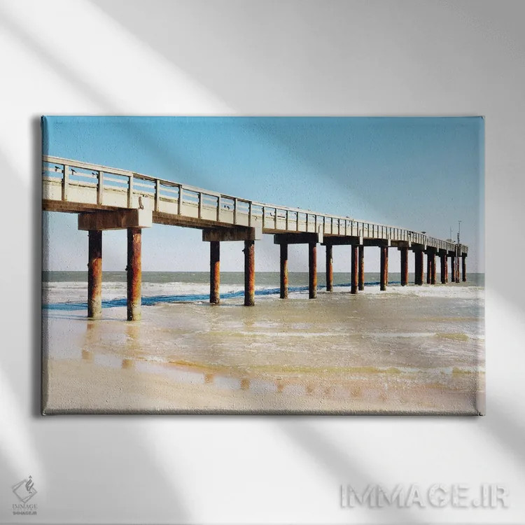 تابلو دکوراتیو اسکله آفتاب گیر ۲ اثر گیل پک - نمای روبهرو روی دیوار