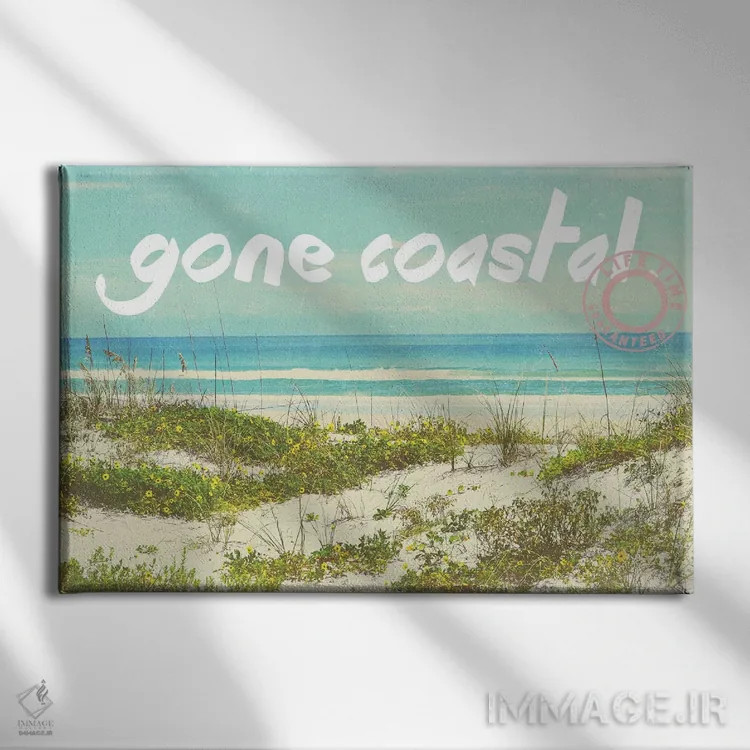 تابلو دکوراتیو ساحل نشین اثر گیل پک - نمای روبهرو روی دیوار