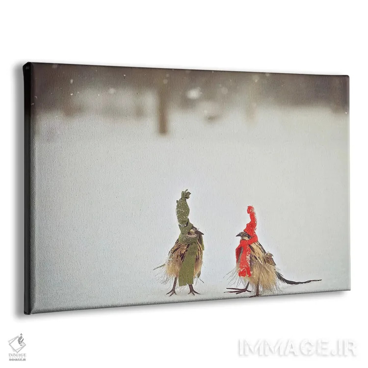 تابلو دکوراتیو دوستان پردار بادزده اثر کری ان گریپو-پایک - نمای پرسپکتیو محصول