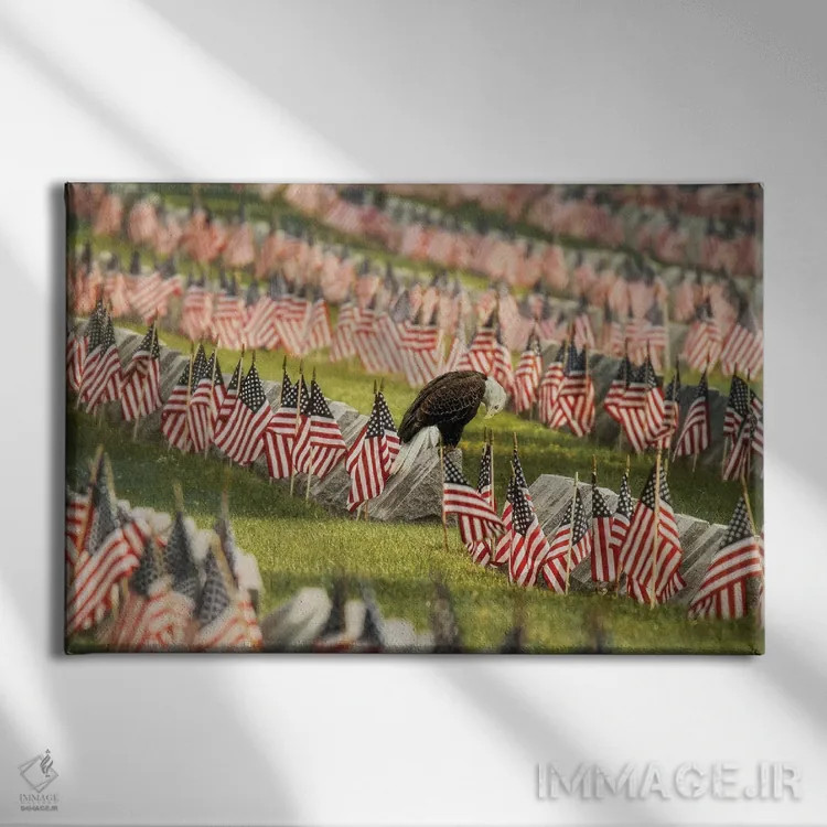 تابلو دکوراتیو آخرین احترام اثر کری ان گریپو-پایک - نمای روبهرو روی دیوار