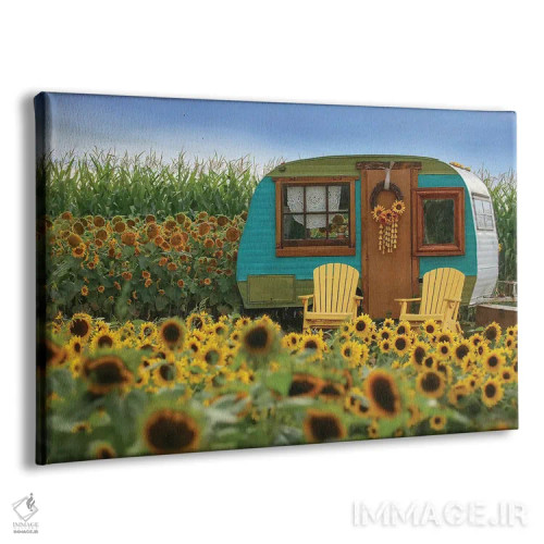 تابلو دکوراتیو کمپر نوستالژیک و آفتابگردان ها II اثر کری ان گریپو-پایک - نمای پرسپکتیو محصول