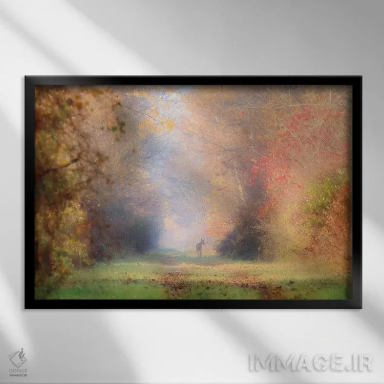 تابلو دکوراتیو آهوی نوامبر اثر کری ان گریپو-پایک - نمای قابدار مشکی