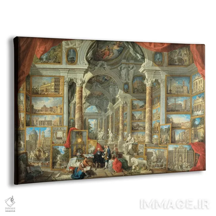 تابلو دکوراتیو مناظر رم مدرن اثر جیووانی پائولو پانینی - نمای پرسپکتیو محصول