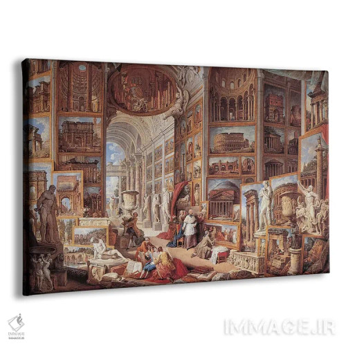 تابلو دکوراتیو مناظر رم باستان اثر جیووانی پائولو پانینی - نمای پرسپکتیو محصول