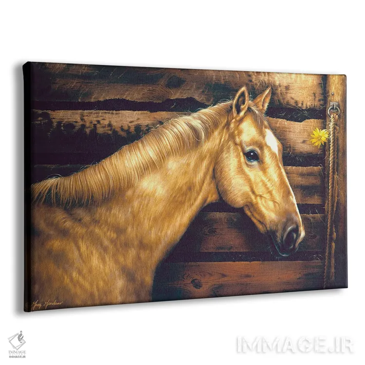 تابلو دکوراتیو داخل اصطبل اثر گرگ جوردانو - نمای پرسپکتیو محصول